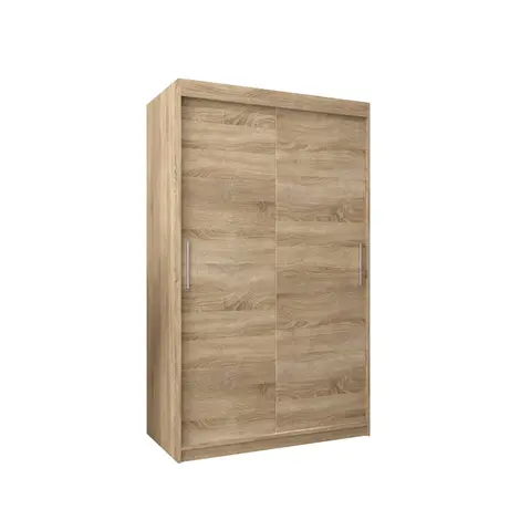 Buy Tokyo Sliding Door Wardrobe 120cm, Colour: Oak Sonoma, Width: 120 from Furnituretta