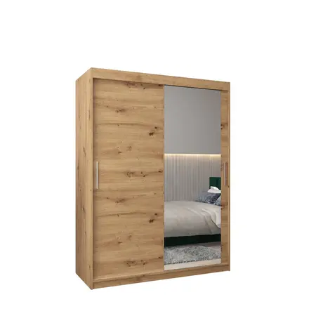 Buy Tokyo II Sliding Door Wardrobe 150cm, Colour: Oak Artisan, Width: 150 from Furnituretta