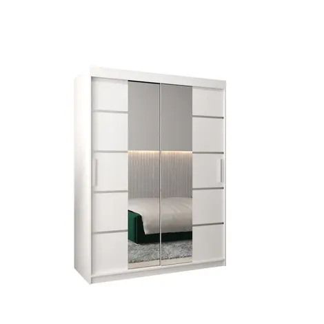 Buy Verona 04 Sliding Door Wardrobe 150cm, Colour: White, Width: 150 from Furnituretta
