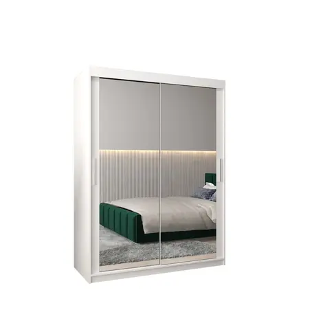 Buy Tokyo III Sliding Door Wardrobe 150cm, Colour: White, Width: 150 from Furnituretta