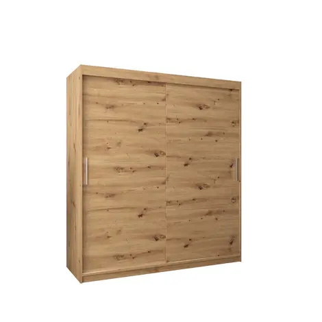 Buy Tokyo Sliding Door Wardrobe 180cm, Colour: Oak Artisan, Width: 180 from Furnituretta