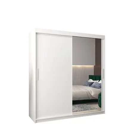 Buy Tokyo II Sliding Door Wardrobe 180cm, Colour: White, Width: 180 from Furnituretta