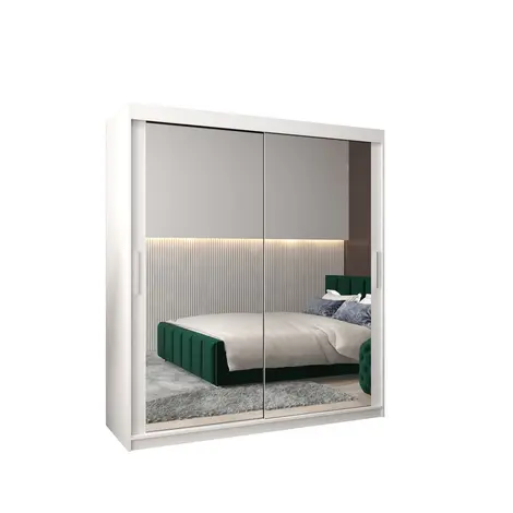 Buy Tokyo III Sliding Door Wardrobe 180cm, Colour: White, Width: 180 from Furnituretta