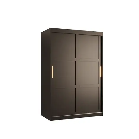 Buy Ramiro I Sliding Door Wardrobe 120cm, Colour: Black, Width: 120 from Furnituretta