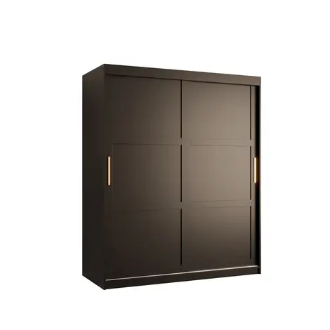 Buy Ramiro I Sliding Door Wardrobe 150cm, Colour: Black, Width: 150 from Furnituretta