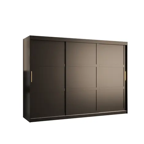 Buy Ramiro I Sliding Door Wardrobe 250cm, Colour: Black, Width: 250 from Furnituretta