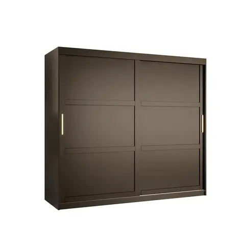 Buy Ramiro I Sliding Door Wardrobe 200cm, Colour: Black, Width: 200 from Furnituretta