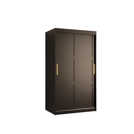 Buy Ramiro I Sliding Door Wardrobe 100cm, Colour: Black, Width: 100 from Furnituretta