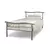 Buy Elegant Waverley Metal Bed with Waved Headboard, Colour: Silver, Size: 3ft/Single, Item Width: 102 from Furnituretta