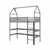 Buy Otylia Loft Bed, Colour: Grey, Mattresses: Foam Mattress from Furnituretta
