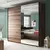 Buy Beta Sliding Door Mirrored Wardrobe, Colour: Oak Monastery, Item Width: 200 from Furnituretta
