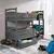 Buy Wooden Bunk Bed Ignas with Storage, Colour: Graphite, Mattresses: Foam/Bonnell Mattresses, Ladder: Right from Furnituretta