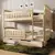 Buy Wooden Bunk Bed Ignas with Storage, Colour: Pine, Mattresses: Foam/Bonnell Mattresses, Ladder: Right from Furnituretta