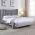 Buy Mahala Crushed Velvet Double Bed Silver, Size: Double from Furnituretta