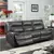Buy Modern Recliner Sofa: Bailey Grey LeatherGel & PU, Colour: Grey from Furnituretta
