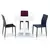 Buy White High Gloss Table: Chatham (Stainless Steel Base), Colour: White from Furnituretta