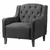 Buy Pemberley Fabric Arm Chair Black, Colour: Black, 2 from Furnituretta