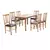 Buy Massa Large Dining Set with 6 Chairs Oak, Colour: Oak from Furnituretta