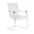 Buy Una PU Arm Chairs Chrome & White (2s), Colour: White from Furnituretta