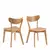Buy Roxby Dining Chairs in Oak Set of 2, Colour: Oak, Item Width: 45 from Furnituretta