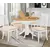 Buy Leicester White Dining Set with 4 Chairs Light Oak & White, Colour: White from Furnituretta