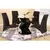 Buy Rowley Black High Gloss Dining Set with 4 Chairs, Colour: Black from Furnituretta