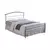 Buy Brennington Metal Double Bed Silver, Colour: Silver, Size: 4ft 6/Double, Item Width: 145.5 from Furnituretta