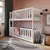 Buy Wooden Bunk Bed Konrad White Matt with Cot Bed, Colour: White Matt, Mattresses: Bonnell Mattresses from Furnituretta