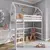 Buy Wooden Gloria Loft Bed – Space-Saving Style for Kids, Colour: Pine, Mattresses: Without Mattress, 3 from Furnituretta