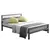 Buy City Block Grey King Size Bed, Colour: Grey, Size: 5ft/King , Item Width: 153.5 from Furnituretta