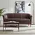 Buy Claridon 3 Seater Sofa – Brown PU Leather, Colour: Brown, Item Width: 170 from Furnituretta