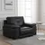 Buy Ranee 1 Seater Sofa – Black Bonded Leather & PU, Colour: Black, Item Width: 125 from Furnituretta