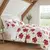 Buy Peony Floral Duvet Cover Set Double – 100% Cotton | Bold Red & Bordo Print, Colour: Cream, Size: Double from Furnituretta