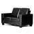Buy Lena 2 Seater Sofa – Bonded Leather & PVC in Black, Colour: Black from Furnituretta