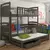 Buy Wooden Bunk Bed Viki with Trundle and Storage Graphite, Colour: Graphite, Mattresses: Foam/Bonnell Mattresses from Furnituretta