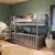 Buy Wooden Bunk Bed Cris with Cot Bed, Colour: Grey Matt, Mattresses: Foam Mattresses from Furnituretta