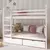 Buy Gabi Bunk Bed White Matt: Storage & Style for Kids' Bedrooms, Colour: White Matt, Mattresses: Foam/Bonnell Mattresses from Furnituretta