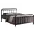 Buy Miami Black Metal King Size Bed Frame, Colour: Black, Size: 5ft/King , Item Width: 154 from Furnituretta