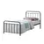 Buy Miami Grey Metal Single Bed Frame, Colour: Grey, Size: 3ft/Single, Item Width: 94 from Furnituretta