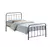 Buy Miami Pebble Metal Single Bed Frame, Colour: Pebble, Size: 3ft/Single, Item Width: 94 from Furnituretta
