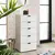 Kinross Arctic White Narrow 5 Drawer Chest, Colour: White for sale Buy Kinross Arctic White Narrow 5 Drawer Chest, Colour: White from Furnituretta