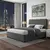 Buy Livingstone Storage Fabric Double Bed Grey, Colour: Grey, Size: Double from Furnituretta