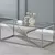 Buy Vista Coffee Table: Clear Glass with Silver Legs, Colour: Silver from Furnituretta
