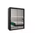 Buy Tokyo III Sliding Door Wardrobe 150cm, Colour: Black, Item Width: 150 from Furnituretta