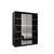 Buy Verona 04 Sliding Door Wardrobe 150cm, Colour: Black, Item Width: 150 from Furnituretta