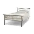 Buy Waverley Metal Bed Frame &ndash; Silver Waved Headboard Bed with Slatted Base, Colour: Silver, Bed Size: Single (3ft), Item Width: 102 from Furnituretta