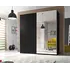 Buy Beta Sliding Door Wardrobe, Colour: Black Matt, Item Width: 180 from Furnituretta