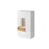 Buy Silke 42 Display Cabinet [Left], Colour: White Gloss / Wotan Oak, Item Width: 80 from Furnituretta