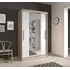 Buy Neomi 01 Sliding Door Wardrobe 120cm in Sonoma Oak, Colour: Oak Sonoma, Front Colour: White, Item Width: 120 from Furnituretta