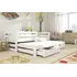 Buy Wooden Double Bed Kubus with Trundle and Storage, Colour: White Matt, Mattresses: Without Mattresses from Furnituretta